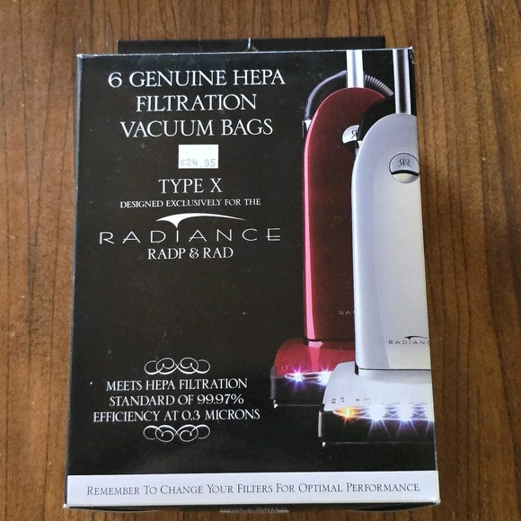 Riccar Other - Riccar Radiance RADP & RAD HEPA Filtration Vacuum Bags Type 3 Pack Open Box